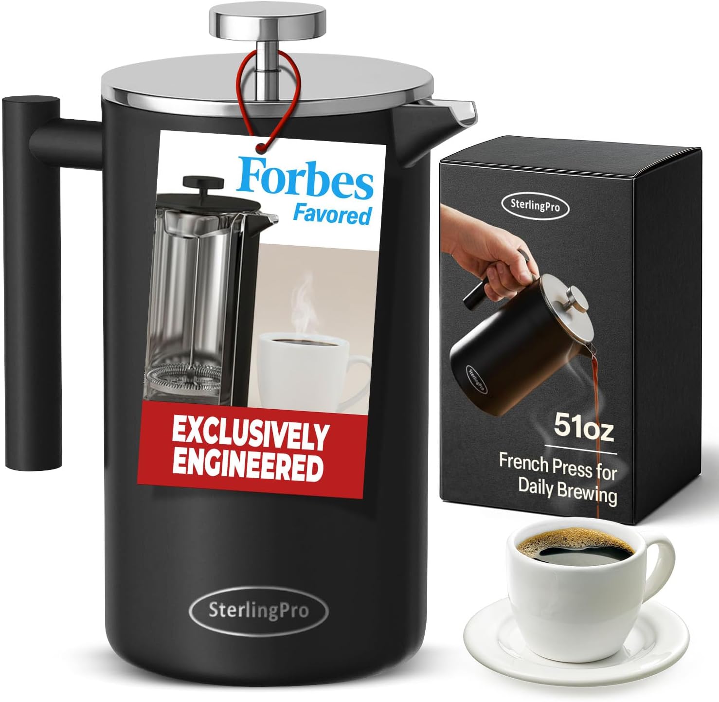 51 oz French Press — Black